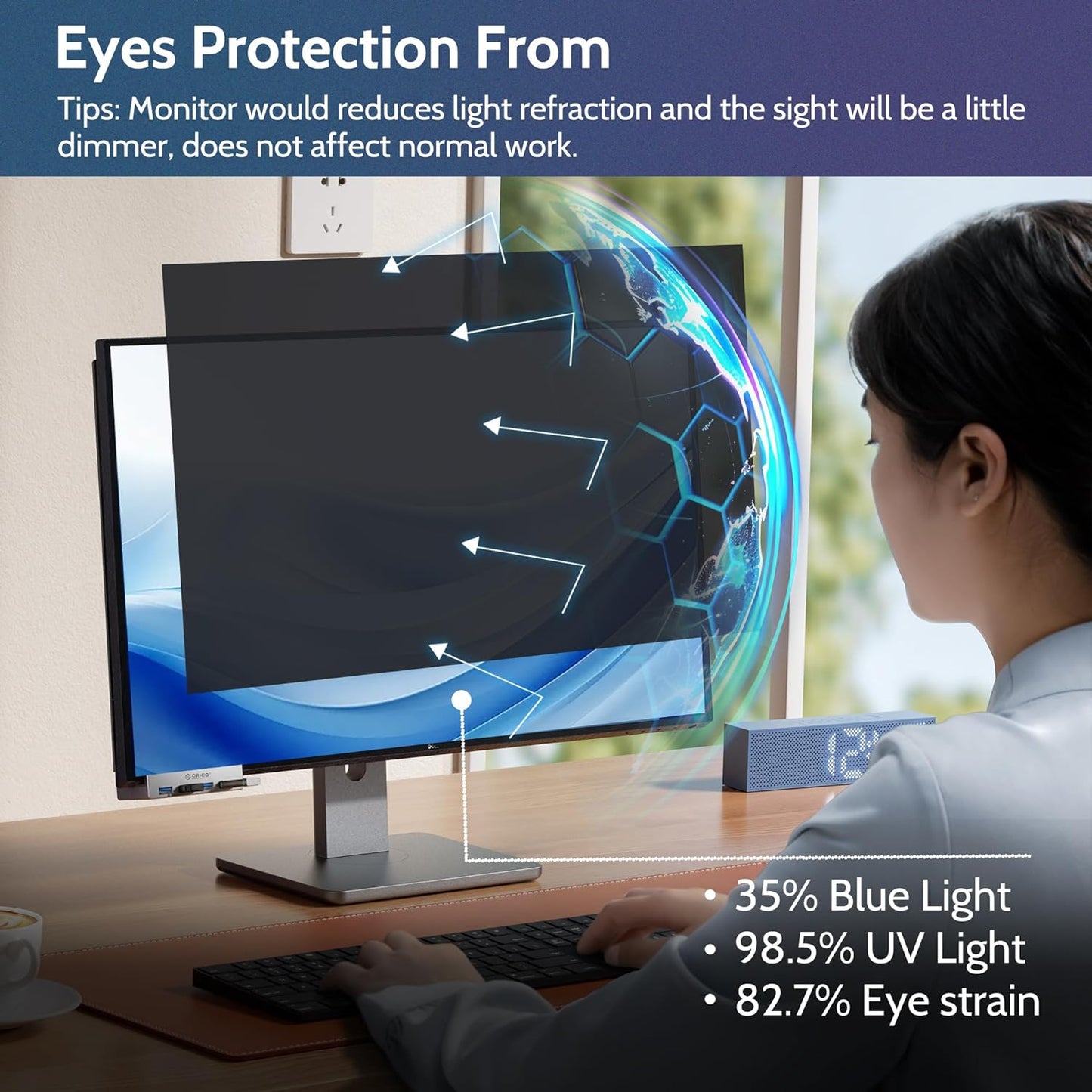 Twugs 23.8-Inch 16:9 Laptop Privacy Screen